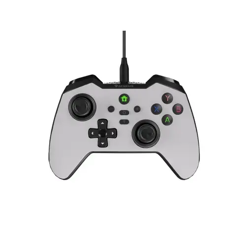 Gamepad Genesis Mangan 300, USB-C, 19 butoane, Vibratii, PC/Android/Nintendo Switch (Alb)