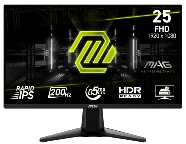 Gaming monitor MSI - MAG 255F E20, 24.5'', 200Hz, 0.5ms, negru