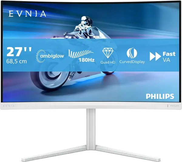 Gaming monitor Philips - Evnia 5000 27M2C5501, 27'', QHD, 180Hz, 1ms, Curved