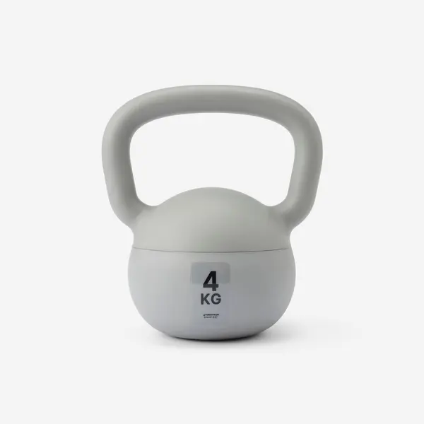 Ganteră Kettlebell 4 KG Gri