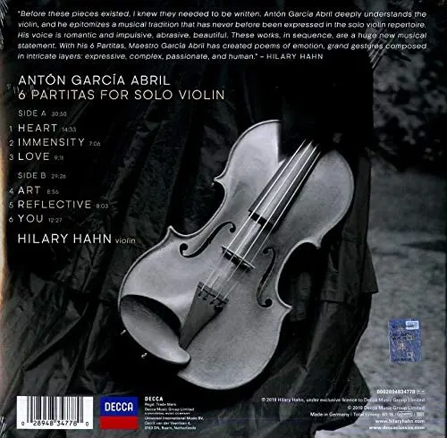 Garcia Abril: 6 Partitas - Vinyl | Anton Garcia Abril, Hilary Hahn