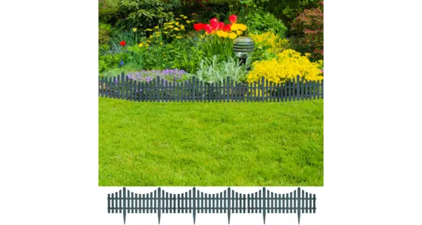 Gard pentru peluza Verde 17 buc / 10 m