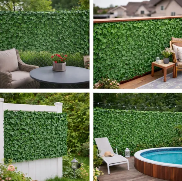 Gard viu artificial verde decorativ cu frunze iedera 300x100cm