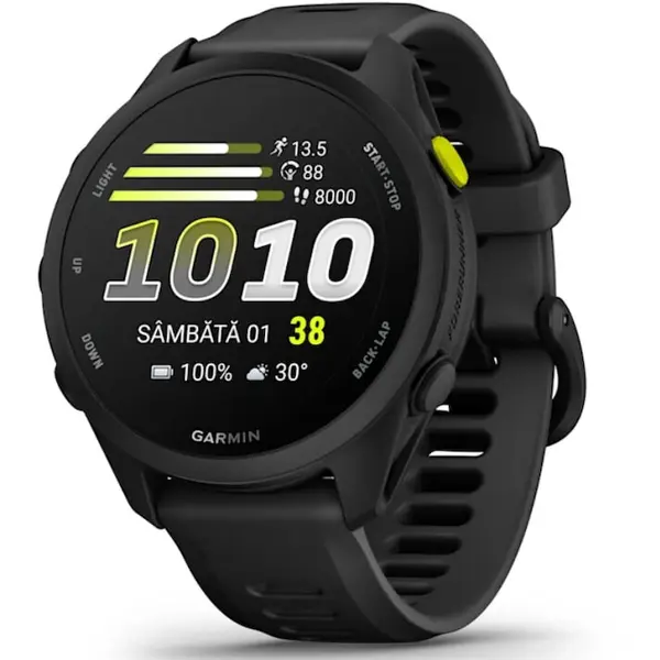 GARMIN Smartwatch Garmin Forerunner 70, 43 mm, AMOLED, GPS, Android/iOS, curea silicon, Negru