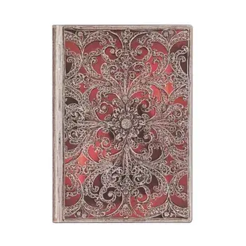 Garnet (Silver Filigree Collection) Midi Unlined Softcover Flexi Journal, Paperback/Paperblanks