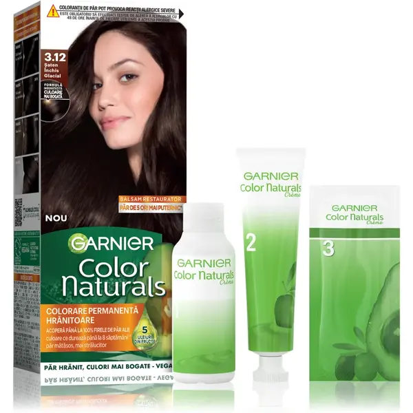 Garnier Color Naturals Creme culoare par culoare 3.12 Saten Inchis Glacial 1 buc