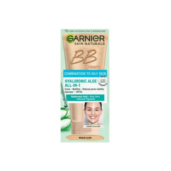 Garnier Cremă de zi Skin Naturals BB fără ulei Volum 50 ml Medium