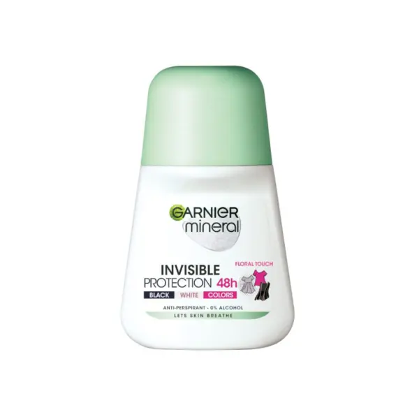 Garnier Deo Mineral Invisible Black & White & Colors Floral Touch Roll-on pentru Femei Volum 50 ml