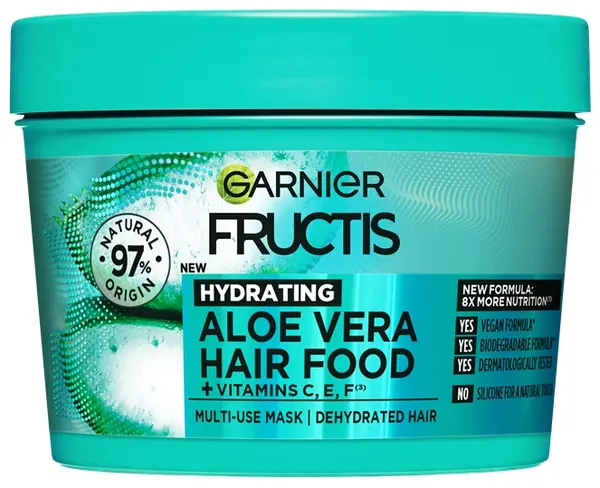 Garnier Fructis Hair Food Mască de păr cu aloe vera, 390 ml