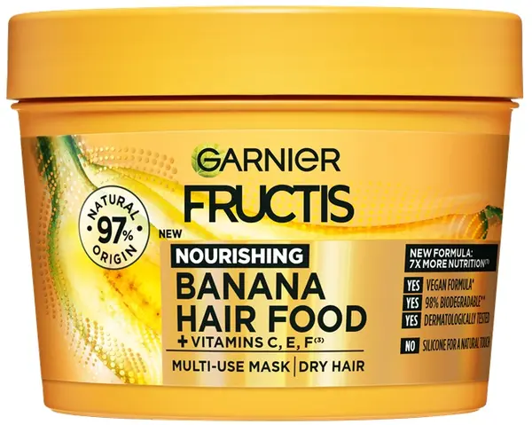 Garnier Fructis Hair Food Mască de păr cu banane, 390 ml