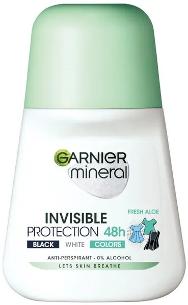 Garnier Mineral Roll-on antiperspirant Invisible 48H, Fresh Aloe, 50 ml