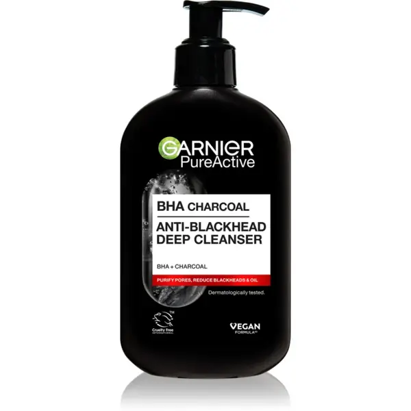 Garnier Pure Active Charcoal gel de curatare facial cu cărbune activ 250 ml