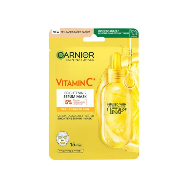 Garnier Skin Naturals Vitamin C Serum Mask Mască de față Volum 28 gr.