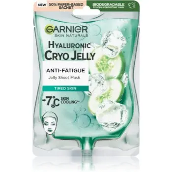 Garnier Textil Masks Cryo Jelly Masca gel hidratanta cu acid hialuronic