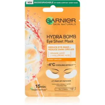 Garnier Textil Masks Hydra Bomb mască pentru zona ochilor cu acid hialuronic