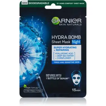 Garnier Textil Masks Hydra Bomb mască textilă hidratantă pentru noapte