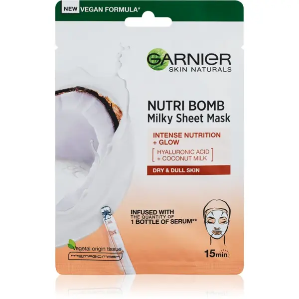 Garnier Textil Masks Nutri Bomb mască textilă nutritivă 28 g