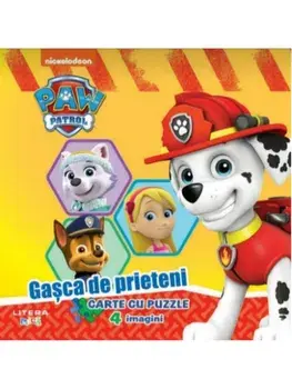 Gasca de prieteni. Carte cu puzzle. 4 imagini/***