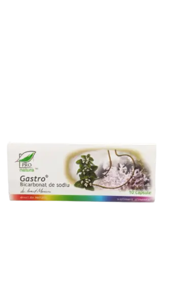 Gastro bicarbonat de sodiu, 10 capsule, Pro Natura