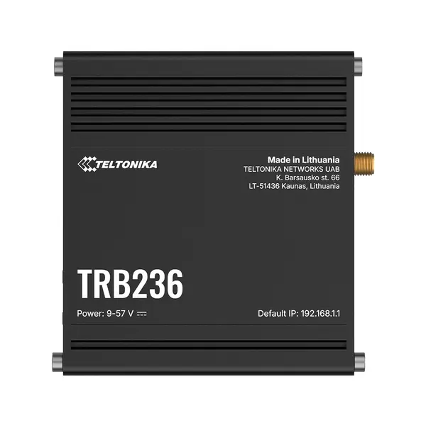 Gateway industrial 4G LTE IoT Teltonika TRB236(CAT1), Dual SIM, Cat1, 450 MHz, Ethernet, RS232, RS485, RMS