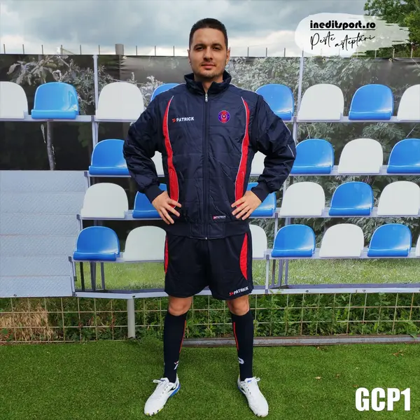 Geaca cu maneci detasabile copii PATRICK GCP1 2XL, BLEUMARIN CU ROȘU