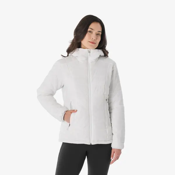 Geacă cu umplutură de vatelină Trekking MT100 -5°C material nevopsit Damă