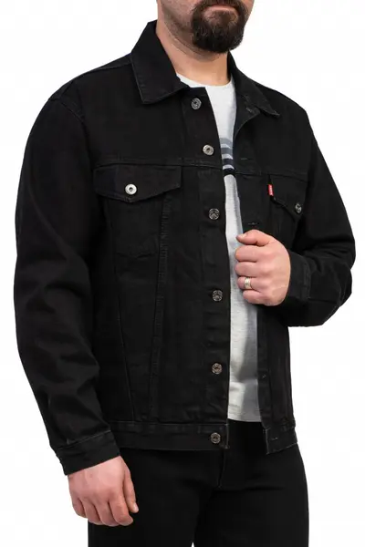 Geaca de blugi, Forza, negru (Marime geaca: 3XL)