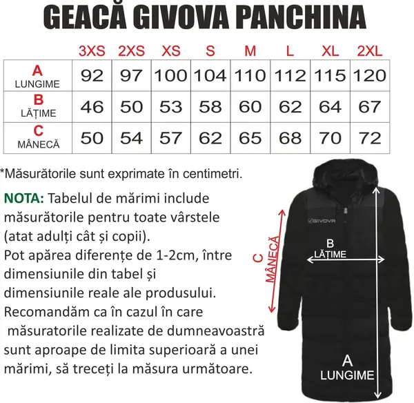 Geaca GIVOVA Panchina S, Bleumarin GG2 2XS, Bleumarin