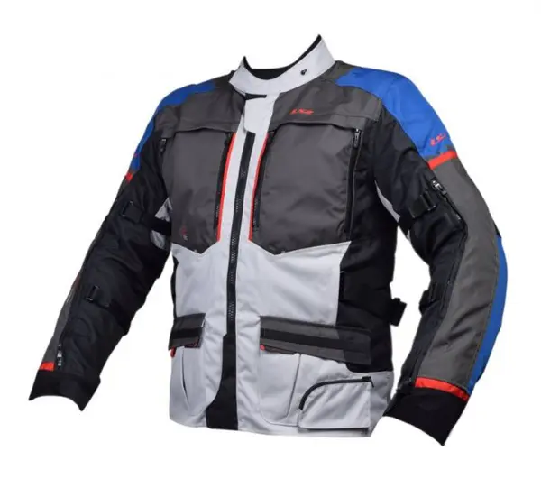 Geaca moto barbati LS2 NORWAY, culoare albastru negru gri rosu, marime XL