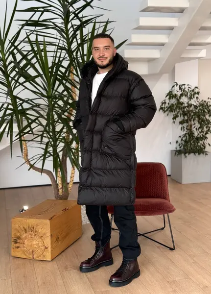 GEACA PARKA YAKUZA 3 LONG BLACK GCAS88(10031) (MĂRIME: M)
