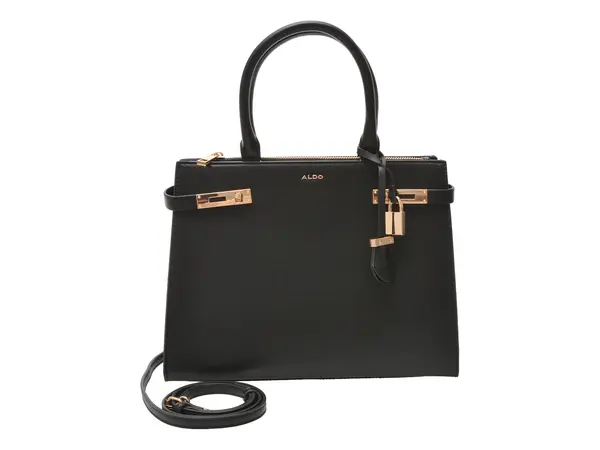 Geanta ALDO neagra, MINELA 001, din piele ecologica