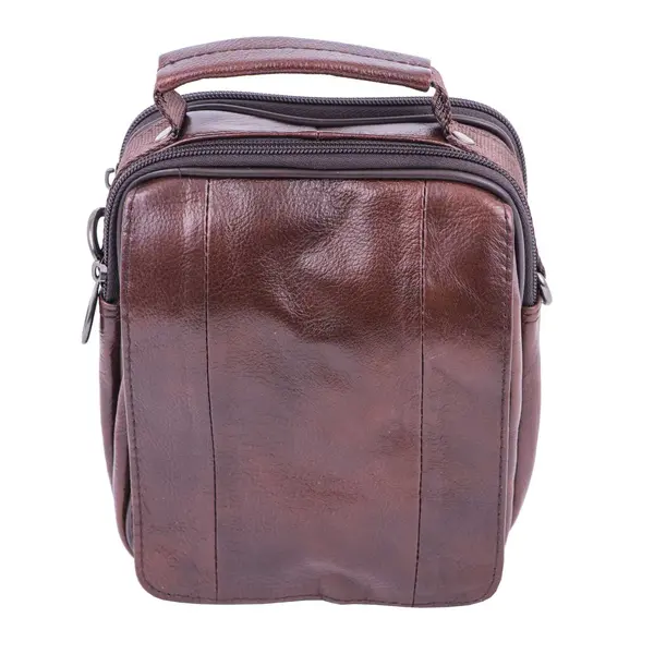 Geanta barbati din piele naturala maro Cover Carrier