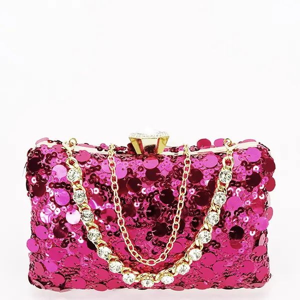 Geanta clutch fucsia cu paiete BYH-896 05