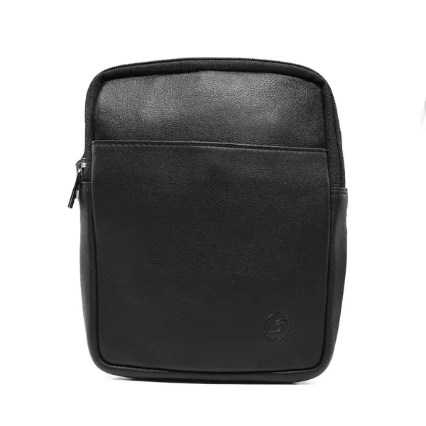 Geantă crossbody bărbați Benvenuti neagră din piele 263BGEA6363N