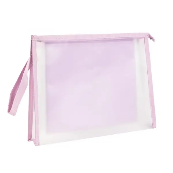 Geantă cu fermoar Deli Jelly & Sunny - Cu trei compartimente, A4, roz