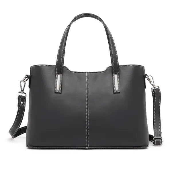Geanta dama, Caelia GT3860, piele naturala, Negru