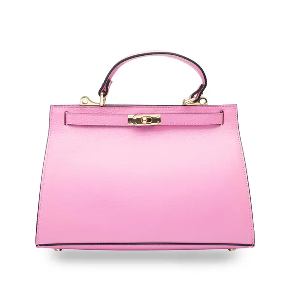 Geanta dama din piele naturala fucsia Chantes