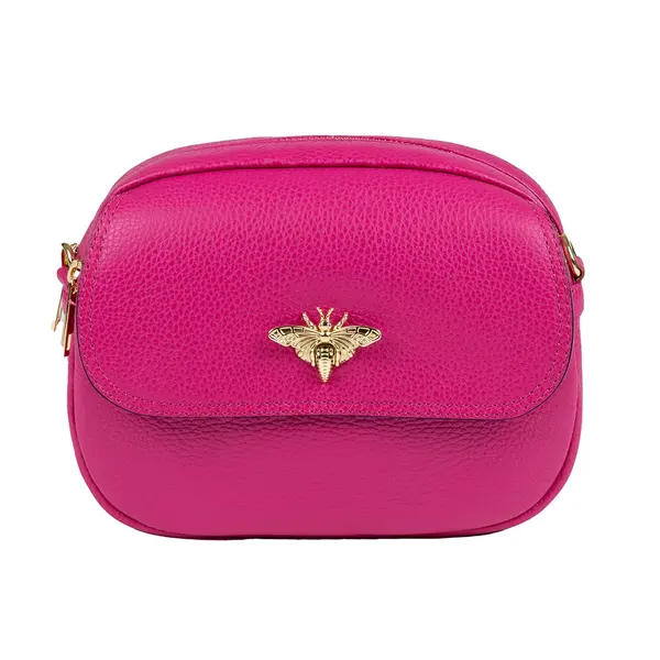 Geantă damă din piele naturala fucsia Eleonora