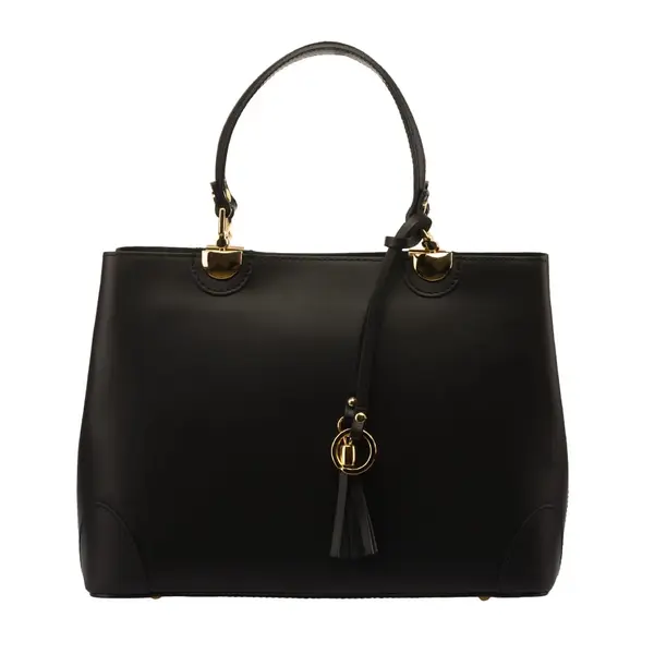 Geantă damă din piele naturala neagra Design Beauty