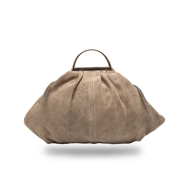 Geantă damă din piele naturala taupe Monica