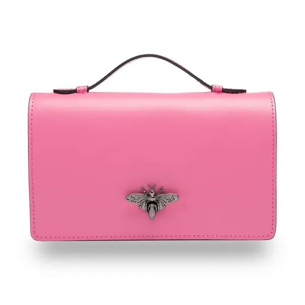 Geanta dama piele naturala fucsia Lori