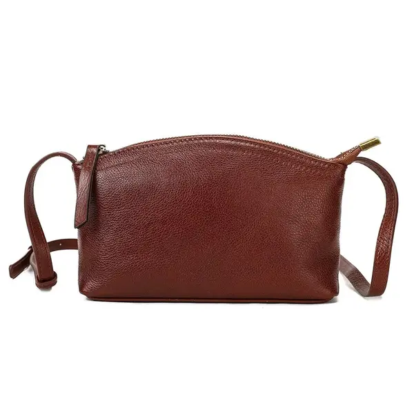 Geanta de dama, Katy GT3826, piele naturala, Bordo