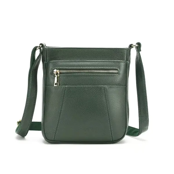 Geanta de dama, Saphira GT3205, piele naturala, Verde