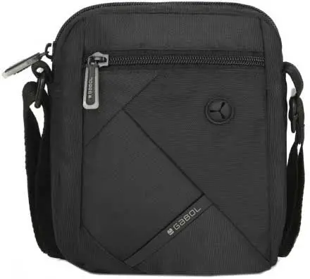 Geantă de umăr Gabol Twist Eco pentru bărbați - Negru, 20 cm