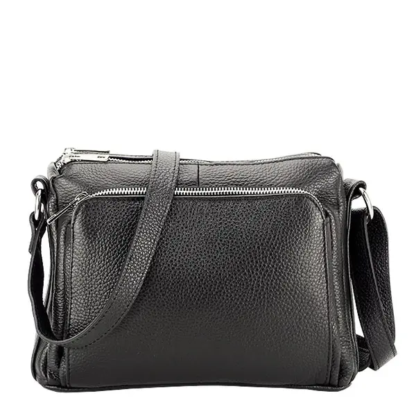 Geanta din piele naturala Camelia 124 Negru