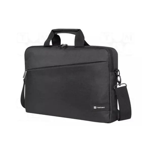 Geanta laptop Natec Beira, compatibilitate dimensiune laptop 15.6"-16", 1 compartiment, material Polyester 300D, negru