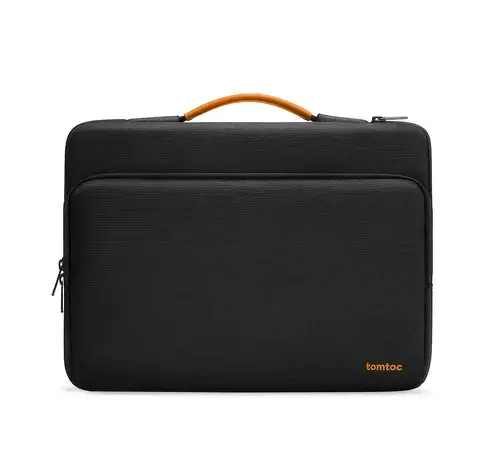 Geanta laptop Tomtoc Defender-A14, pentru MacBook Pro 14inch, Colturi CornerArmor, Fermoare YKK (Negru)