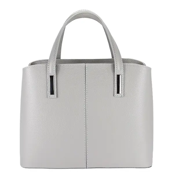 Geanta mare gri din piele naturala 8922 M6