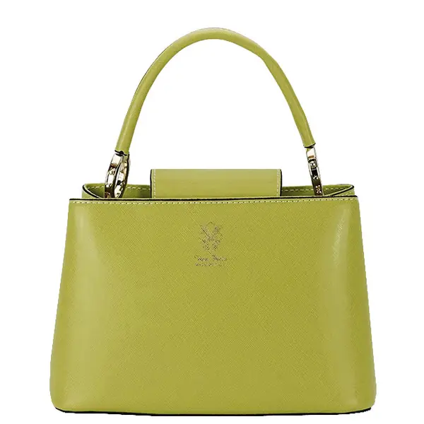 Geanta medie verde lime din piele naturala 8950 119