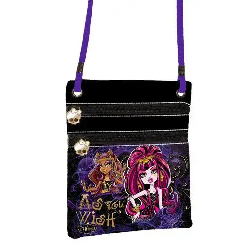 Geantă mică 2 fermoare Monster High Geantă mică 2 fermoare Monster High